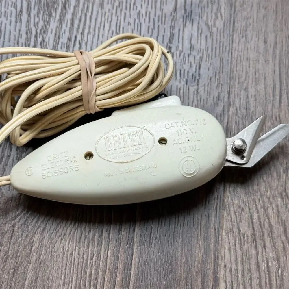 Vintage 1960s Dritz Electric Scissors Original Swiss Design WORKS